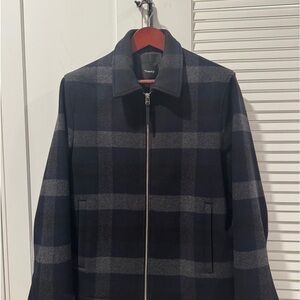 Theory Plaid Zip-Up Jacket